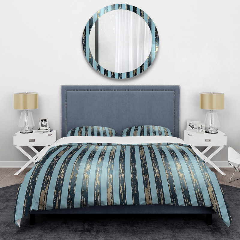 Ensemble de housse de couette Glamour Pinstripe II - Glam, Housse de couette simple + 2 taies décoratives st
