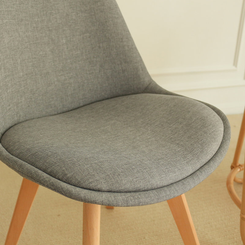 Jaycelyn 19'' H Linen Upholstered Side Chair, Gray