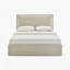 Roselane Upholstered Fabric Ottoman Bed Frame - Pillow Headboard Design        -1833108605-1833108601