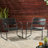 Backyard & Patio : Chair In Matte Black Iron, 24.56 In. Depth, 13.3 Lb Iron Chair, Adding Charm To Patio, 25.45"H X 24.56"D,
