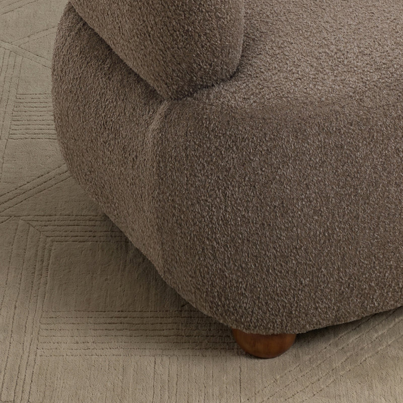 Fauteuil d'appoint en chenille de 31,5 po de largeur, Brun