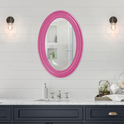 Busey Ribbed Oval Framed Accent Mirror