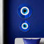 Décoration murale miroir bleu et blanc Evil Eye-1023256708