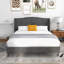 Grand lit plateforme tapissier Firmina