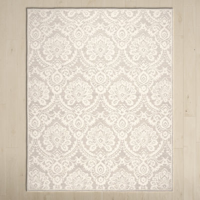 Tansy Handmade Wool Silver / Ivory Rug