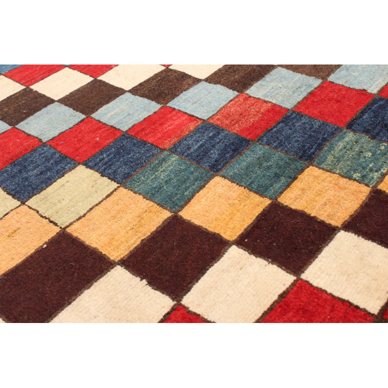 Tapis multicolore Layan Gabbeh 2 pi 9 po x 5 pi 0 po