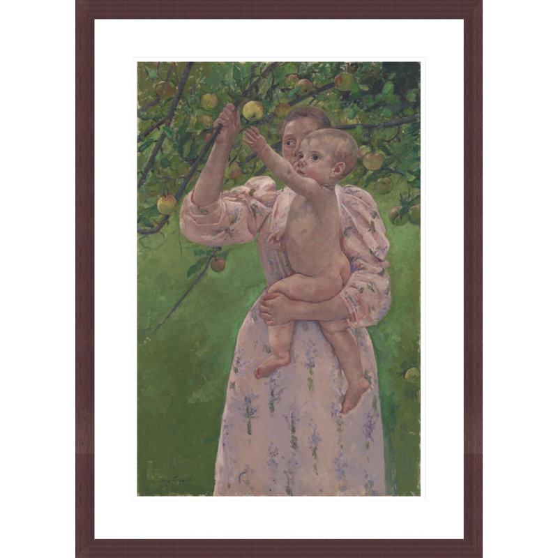 Child Picking a Fruit  (Enfant cueillant un fruit) by Mary Cassatt -Framed Giclee Print, H 29,5 po x l 21,52 po