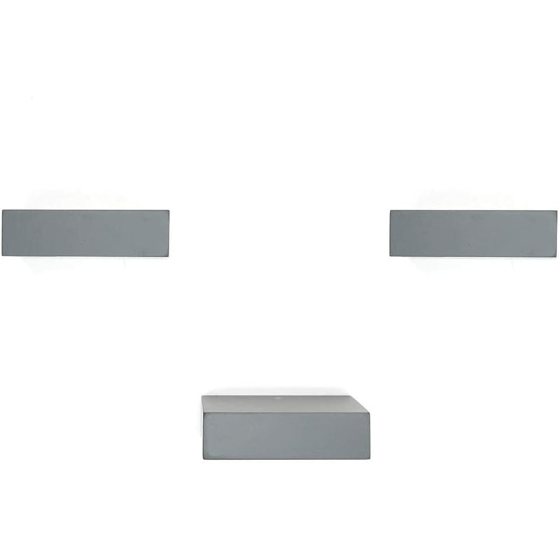 Chapital 3 Piece Square Floating Shelf, Grey
