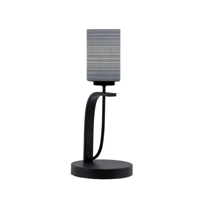 Cavella Accent Lamp Shown In Matte Black Finish With 4" Matrix Glass