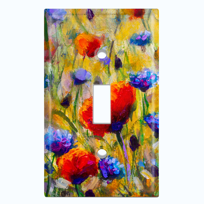Plaque murale fleurs sur le terrain
