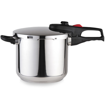 Autocuiseur 6,3 pintes Magefesa - Acier inoxydable 18/10, compatible avec l'induction, fond de diffuseur de chaleur à 5 couches, 5 systèmes de sécurité, répartition uniforme de la chaleur