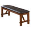 Banc ACME ApoLo, cuir synthétique espresso et noyer
