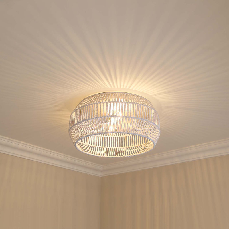 Lanny Rope Flush Mount, Matte White