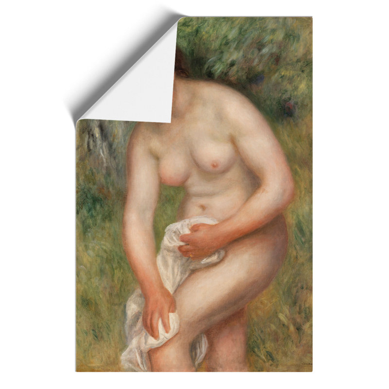 Bather Drying Herself by Pierre Auguste Renoir - Frameless Print, 30cm H x 21cm W x 0.1cm D