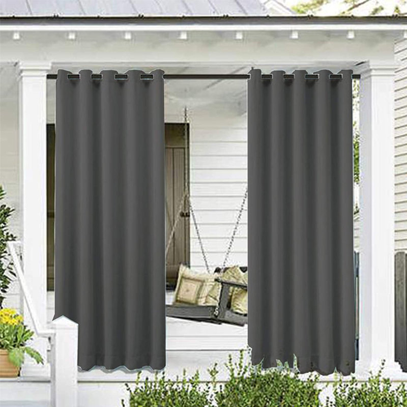Paire de rideaux occultant et isolant Celinda, Gris foncé, L 52 po x L 108 po