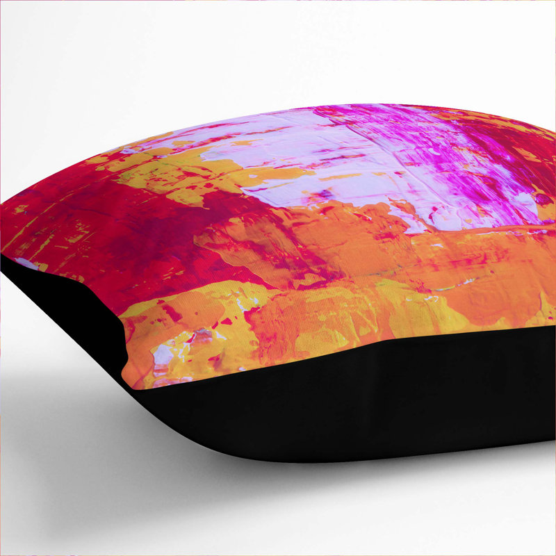 Abstract Square Throw Cushion, Black, 55 x 55 cm