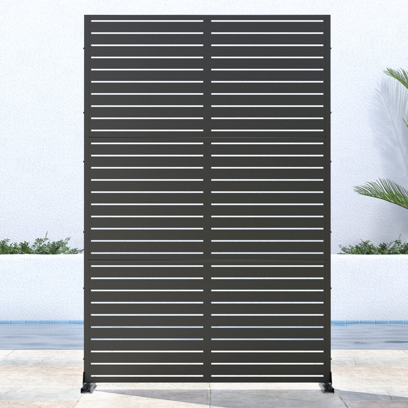 H 72 po x l 47 po, écran d'intimité en métal, panneaux de clôture autoportants, clôture de patio, treillis de jardin, panneaux muraux décoratifs