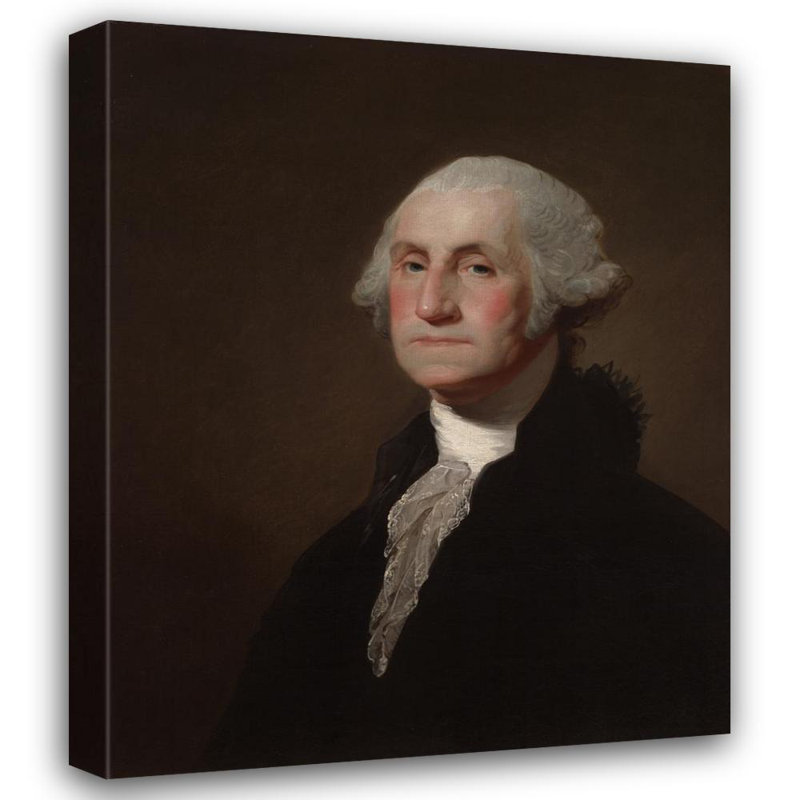 "George Washington" par Gilbert Stuart - Art sur toile tendue avec châssis, H 24 po x l 17 po