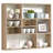 FMD Wall-mounted Shelf with 9 Compartments Old Style Dark Matera-493567305