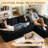 No Assembly Required Compression Packed 3-piece Cloud Modular Upholstered Sectional Sofa With Chaise Lounge Chair-82438248-82421014