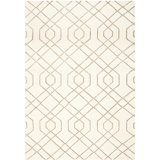 Tibetan White Geometric Rug