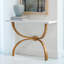Teton Console-Gold w/White Marble Top
