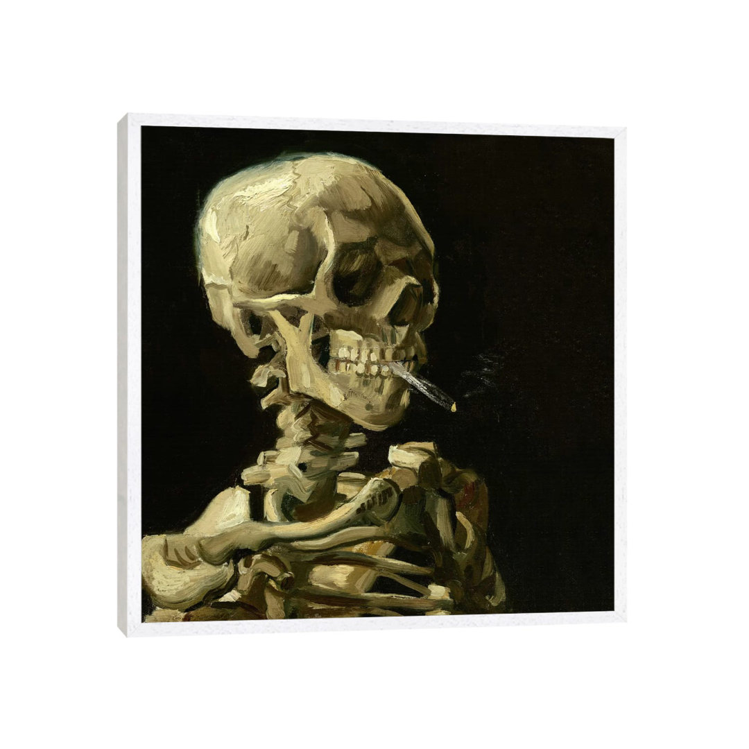 Head Of A Skeleton With A Burning Cigarette by Vincent Van Gogh - Painting on Canvas