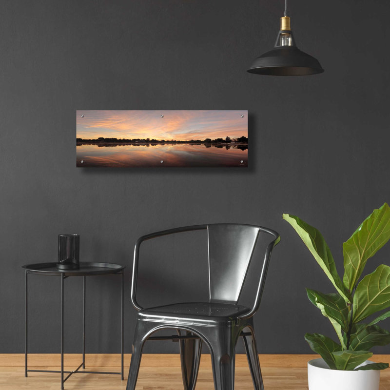 «Bayside Reflections» par Lori Deiter, art mural en verre acrylique, H 12 po x l 36 po