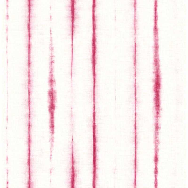 Rouleau de papier peint L 33 pi x l 20,5 po Orleans Shibori, Rose