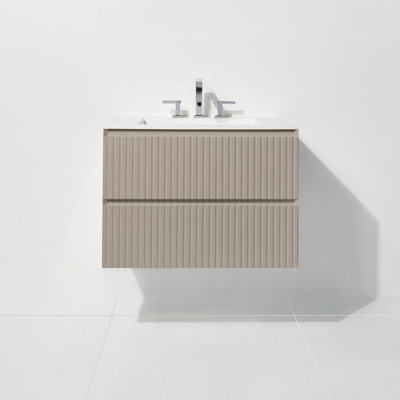 24" Wall-Mounted Single Bathroom Vanity Set