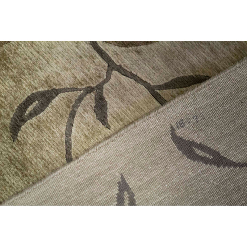Tapis vert noué à la main de haute qualité