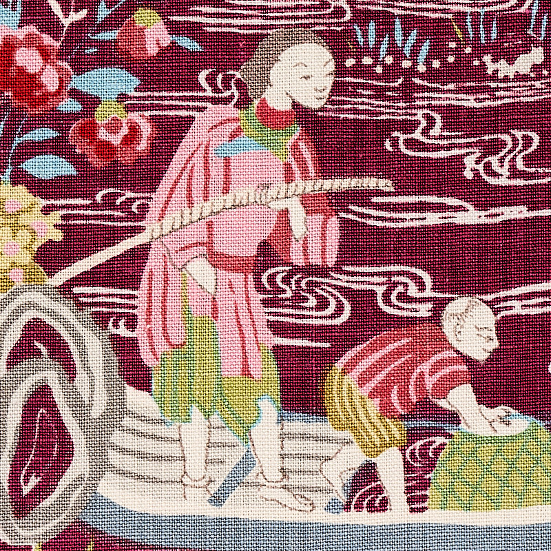 Tissu Yangtze River, Aubergine