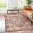 Brio Washable Non Slip Red Tones Modern Rug-192804984