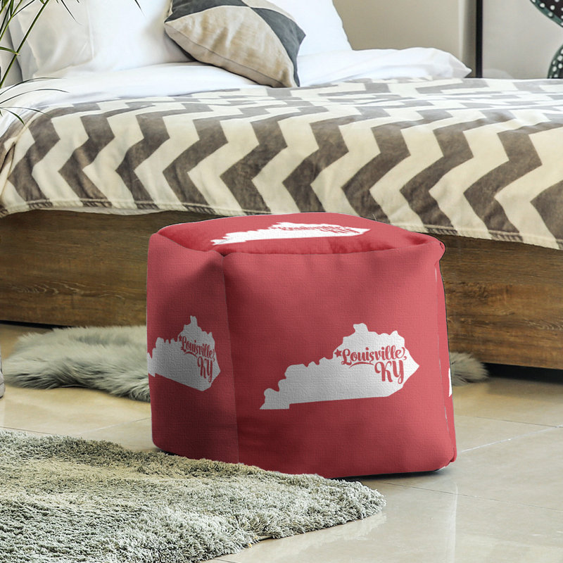 Repose-pieds cube kentucky Louisville, Rouge
