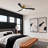 52" Modern Farmhouse Dimmable Ceiling Fan with LED Lights and Remote Control-1938761165