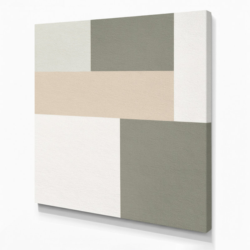 Minimalisme 94, art mural sur toile beige, H 32 po x l 32 po