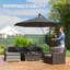 Outsunny 3 m Cantilever Parasol w/ Solar LED Lights, Wind Ropes-54174896