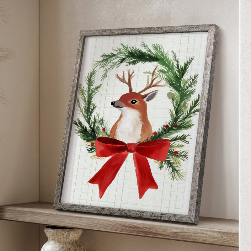 «Christmas Holiday Art» LXXXIX, reproduction d'art encadrée - bois massif, H 11 po x l 9 po
