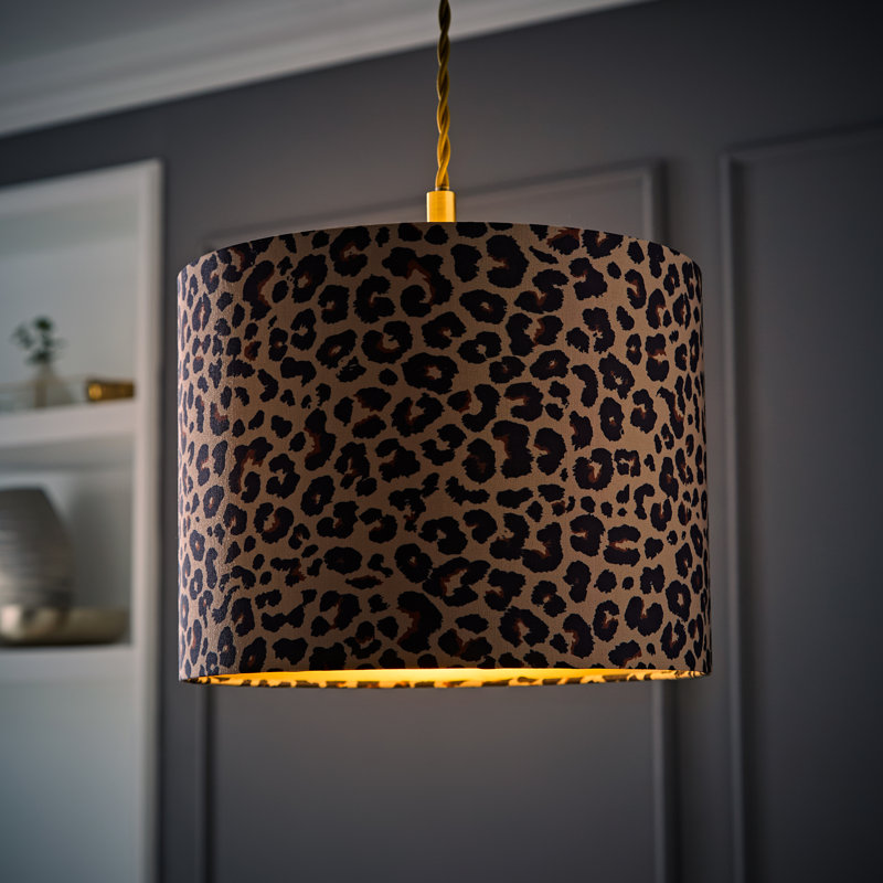 Aljet 20cm H Blended Fabric Drum Lamp Shade ( Slip-On ) in Brown: Cream