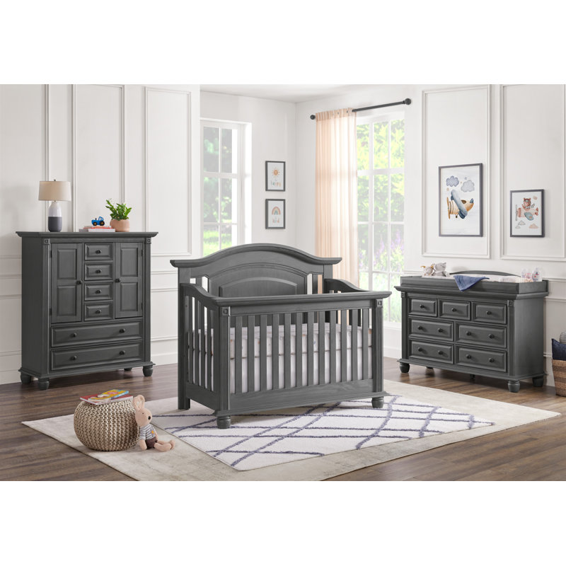London Lane 7 Drawer Dresser, Arctic Gray