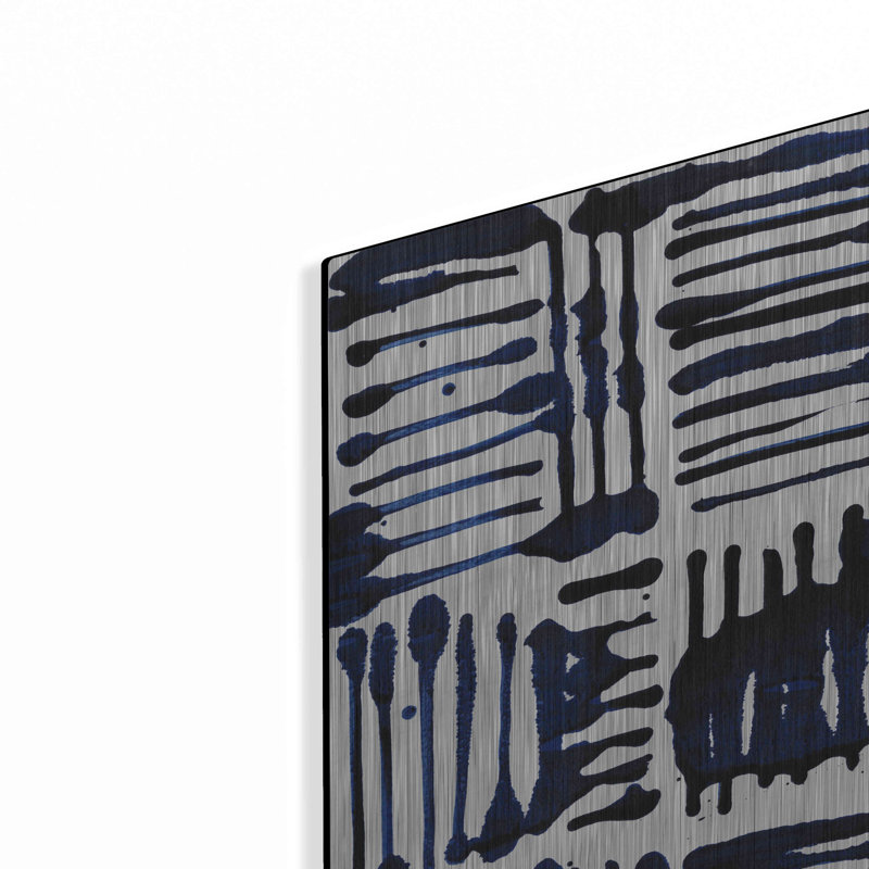 "Indigo Stripes II" par Jodi Fuchs, H 16 po x l 12 po