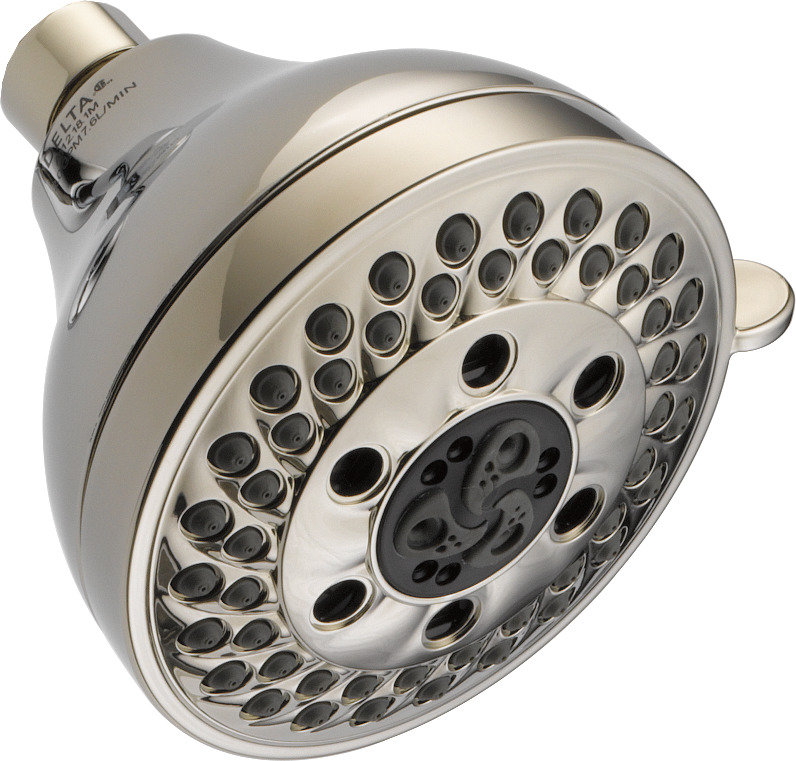 Pomme de douche 2 GPM avec technologie H2okinetic Universal, Nickel poli brillant