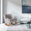 Chaise berçante capitonnée en tissu-63161931