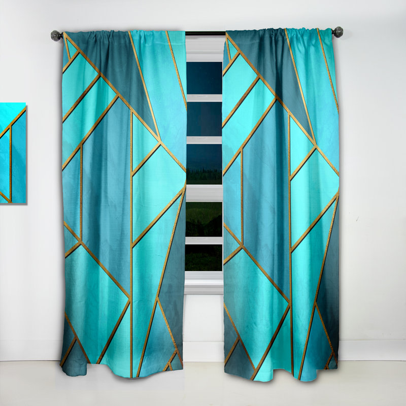 Rideau en lin / polyester, L 52 po x L 108 po