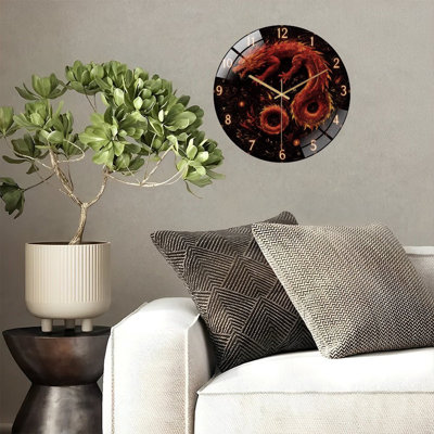 Horloge murale Fiery Dragon