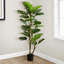 Plante artificielle, 61 po, arbre Monstera, intérieur, en pot, plancher, Real Touch, feuilles vertes, pot noir
