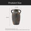 Vase en céramique avec poignée, vase de poterie de style campagnard rétro-895832053