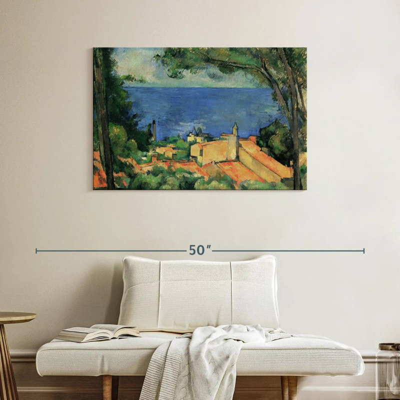 L'Estaque avec toits, H 26 po x l 39 po
