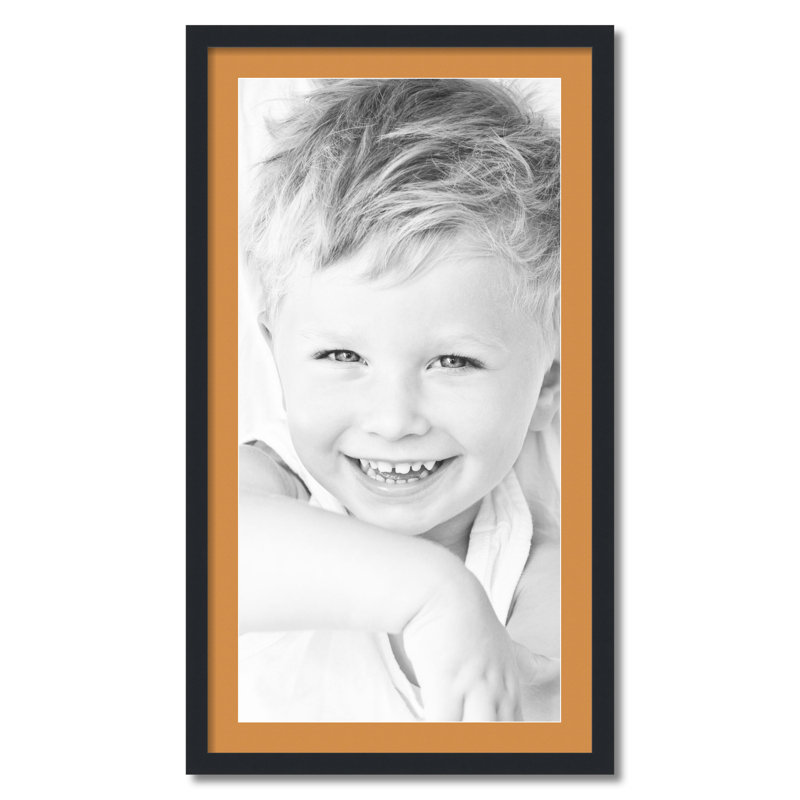 Cadre pour photo simple 18 po x 36 po en bois mat, Ambre