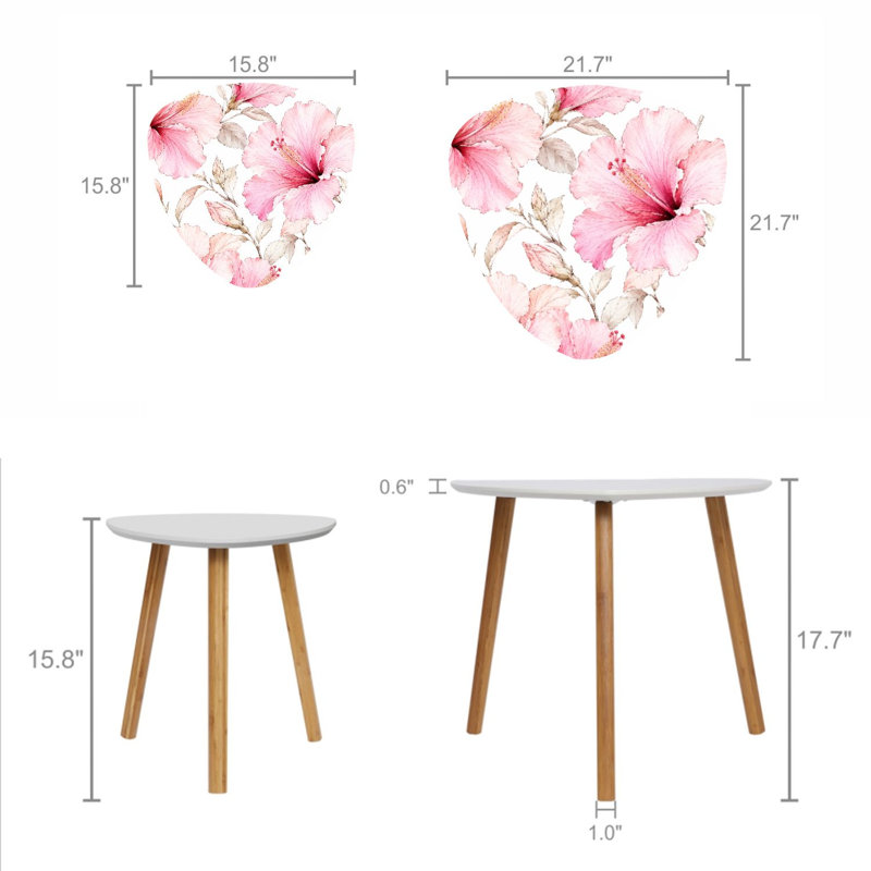 Ensemble de 2 tables basses gigognes Triangle